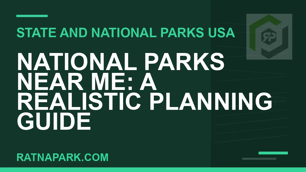 national parks near me - National Parks Near Me: A Realistic Planning Guide | RATNAPARK