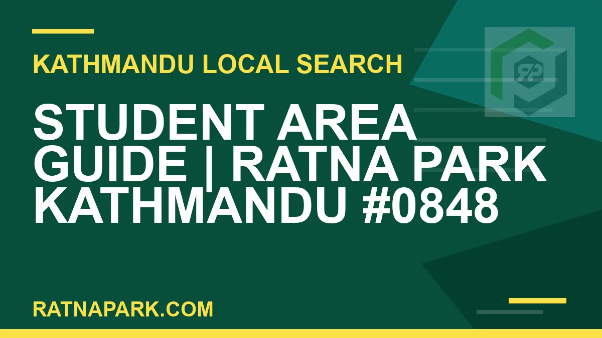 Ratna Park Nepal - Student Area Guide | Ratna Park Kathmandu #0848 | RATNAPARK
