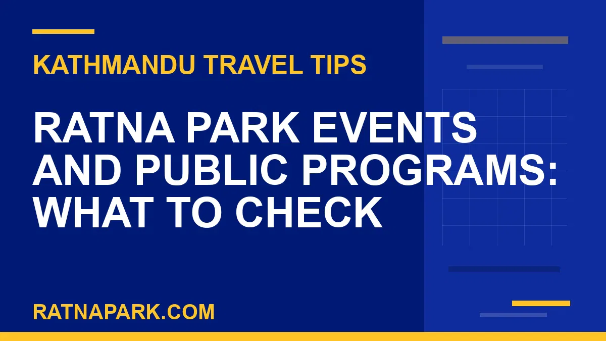ratna park events - Ratna Park Events and Public Programs: What to Check | RATNAPARK